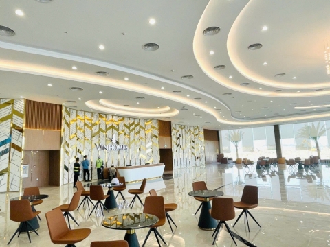 Hình ảnh Văn phòng bán hàng Vinhomes Dương kinh đã hoàn thành và chuẩn bị khai trương tháng 5