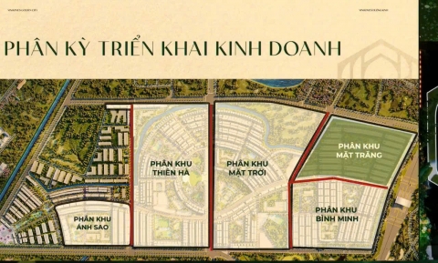 Tên gọi dự kiến các phân khu của Vinhomes Golden City Dương kinh